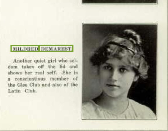 Mildred
                          Demarest, 1915